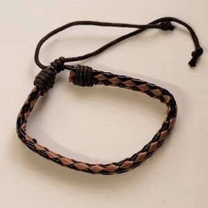 1PC Stylish Bracelet Woven String‎ Bracelet  Dark Brown/ Light Brown